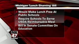 Michigan bill would end student 'lunch shaming'