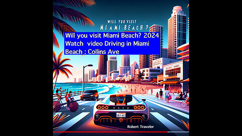 Will you visit Miami Beach? Watch video Drivining South Beach - Collins Ave 2024 4x speed