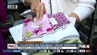 Volunteers sew for breast cancer survivors -- 7:30am Live Report