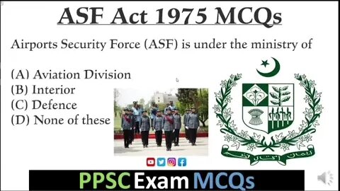 Most Repeated ASF corporals, asi, si and inspector questions & answers | asf past papers Ppsc mcqs