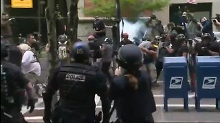 June 30 2018 portland 1.6 news report on Antifa vs Patriot prayer conflict at PP's rally