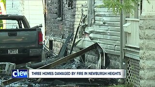 Three houses catch fire in Newburgh Heights neighborhood
