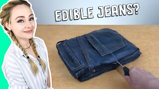 Making a hyperrealistic denim jeans CAKE