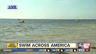 Hundreds take to the water for Swim Across America