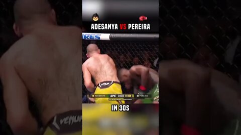Adesanya vs Pereira Fight Highlights in 30s🔥 #shorts #ufc #ufc281