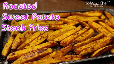 Roasted Sweet Potato Steak Fries | Dining In With Danielle