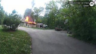 Caledonia police, fire rescue dogs from house fire