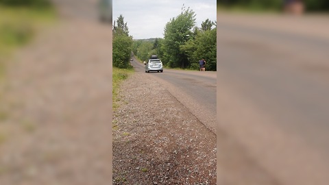 Cars in New Brunswick, Canada mysteriously roll uphill