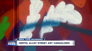 Hertel Avenue street murals vandalized