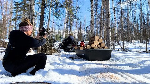BEHIND THE SCENES of My Life as YouTuber! 📸 Restocking Firewood at Our Off Grid Cabin + Homeschool!
