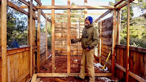 Off-Grid Cowboy Cabin Build: Keeping The Dirt Floors, Framing the Walls, Sectioning Off ATV Area