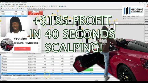 +$185 profit in 40 seconds using System A to Scalp The 5 Minute Chart #FOREXLIVE #XAUUSD