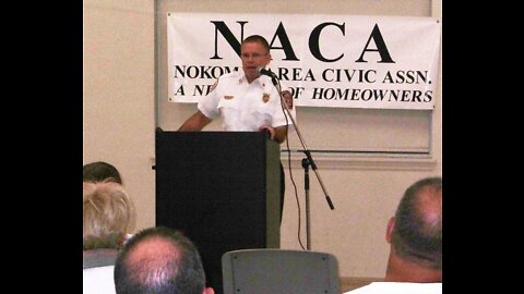 Nokomis Volunteer Fire Department Chief, Steve Kona - presentation to NACA 8/8/22