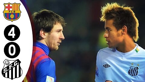 Messi vs Neymar Barcelona 4-0 Santos FIFA World Club Final 2011
