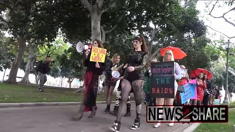 Sex Workers Chant And Protest Los Angeles Cracking Down On Street Whores Before The Olympics