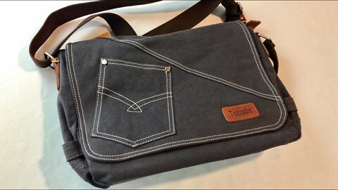 Tocode Canvas Denim Messenger Shoulder Bag Review