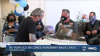 85-year-old becomes honorary biker