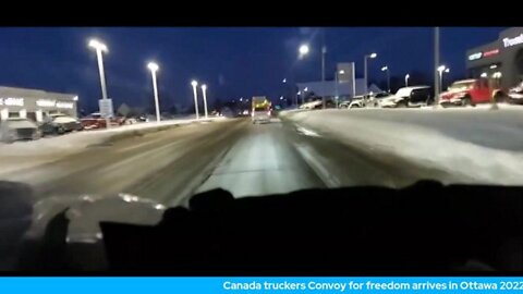 ⁣Canada truckers Convoy for freedom arrives in Ottawa 2022