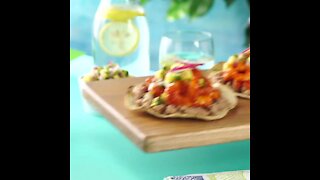 Shrimp Tostadas al Pastor