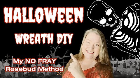 Skull Halloween Wreath DIY Dollar Tree Halloween Wreath DIY Halloween Wreath Tutorial No Fray Wreath