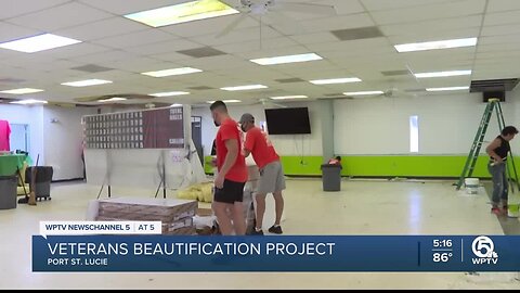 Volunteers spruce up Disabled American Veterans building in Port St. Lucie