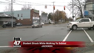 Girl hit by car while walking to school