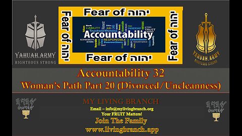 02-09-2024 Accountability 32 Woman's Path Part 20 Divorced Woman (What is Uncleanness?)