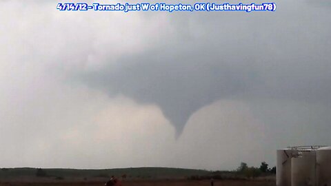 4-14-12 Tornados near Hopeton, OK (old found storm chasing video) #weather #tornado #oklahoma