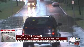 Heavy morning rain wreaks havoc on KC roadways