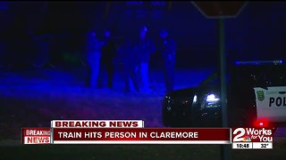 Train hits person in Claremore