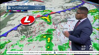 Isolated Thunderstorms Tuesday
