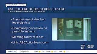 Tampa Bay area superintendents discussing closure of USF College of Education