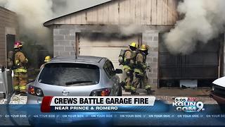 Tucson Fire Department responds to garage fire near Prince and Romero