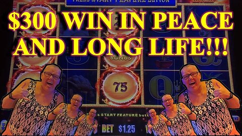 Slot Machine Play - Peace and Long Life, Dragon Link - $300 WIN IN PEACE AND LONG LIFE!!!