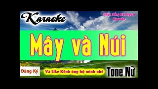 MÂY VÀ NÚI karaoke Beat Nhạc Sống Tone Nữ Dễ hát