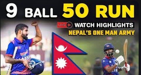 Nepali cricketer Dipendra Airee 50 off 9 balls | Nepal Vs Mongolia highlights Asian Games 2023
