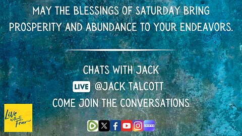 Choose Your Role in Life; Chats with Jack and Open(ish) Panel Opportunity