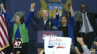 Former Vice President Joe Biden rallies for democrats in Lansing