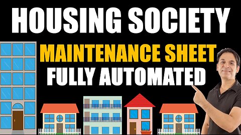 Housing Society Maintenance Sheet Fully Automated | Streamline Housing Society Maintenance Excel