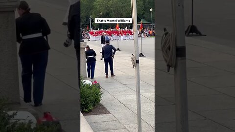 Marines Sunset Parade in DC at the Lincoln Memorial with silent drill platoon, marching bands & taps