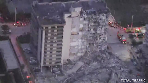 Rescuers rushing to partial building collapse near Miami Beach