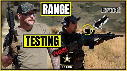 Army Veterans at the shooting range | Testing Feyachi equipment