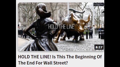 HOLD THE LINE! Is This The Beginning Of The End For Wall Street?