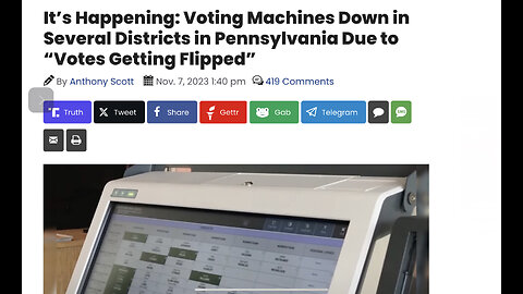Voting Machines Down in Several Districts in Pennsylvania Due to “Votes Getting Flipped”