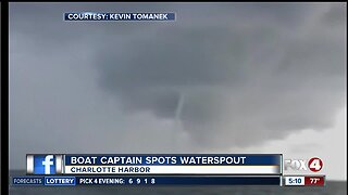 Boater captures video of waterspout in Charlotte Harbor