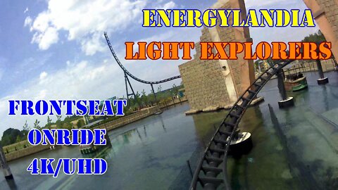 Light Explorers onride Frontseat - Energylandia [HD/4K] Boomerang Coaster