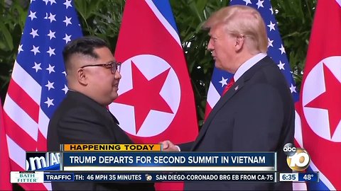 Trump heads to Vietnam for summit with Kim Jong Un