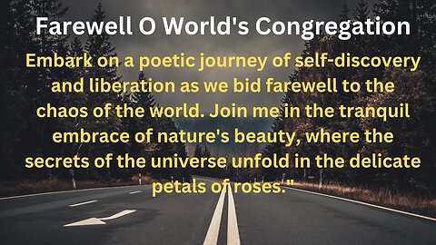 Allama Muhammad Iqbal | Farewell O World's Congregation | #quotes | #shayari |# poem | #quotes
