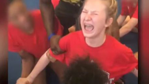 High School Cheerleaders SCREAM While Forced to Do Leg Splits