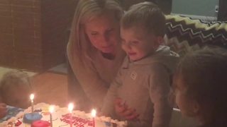 "Adorable Toddler Licks The Birthday Candle"